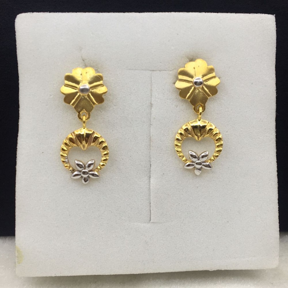 18k Yellow Gold Plain Classic Earrings