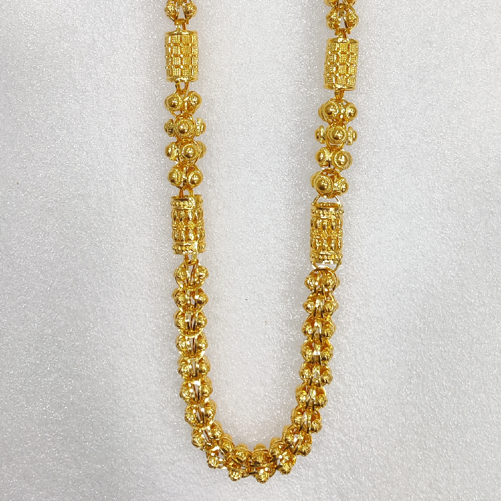 916 Gold Fancy Gent's Super Hollow Chain