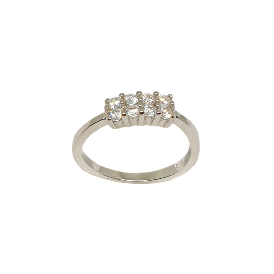 925 Sterling Silver CZ Diamond Ring MGA - LRS3457