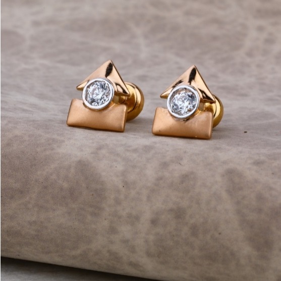 18 carat gold ladies earrings RH-LE663