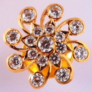 22KT gold close setting cz stylish earring for women mv-se04