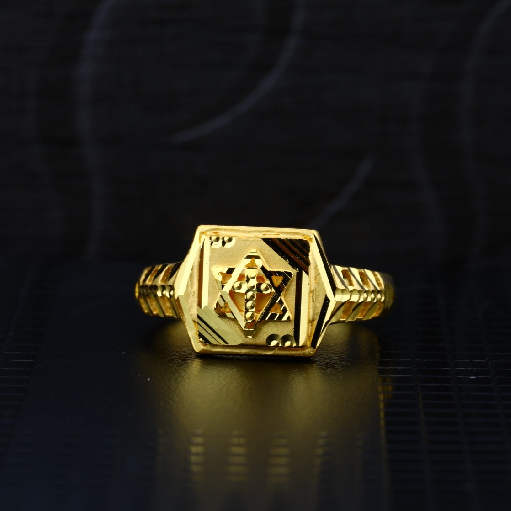 Men's Exclusive 22K Plain Casting Gold Ring- MPR52