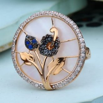 18KT Rose Gold Designer Ladies Ring RLR974