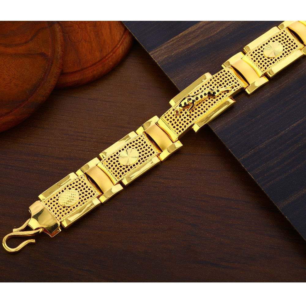 916 Gold Gentlemen's exclusive Plain Bracelet MPB384