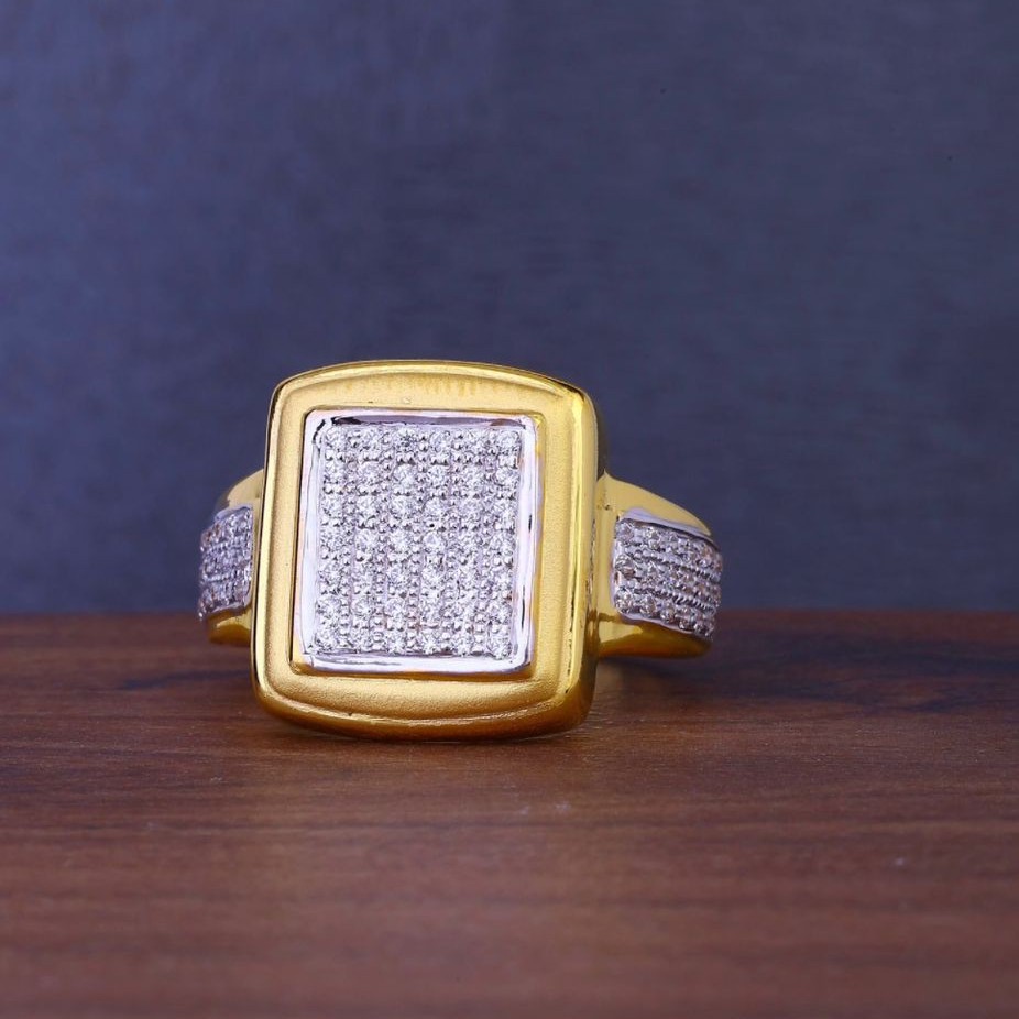 916 Gold CZ Ring For Men