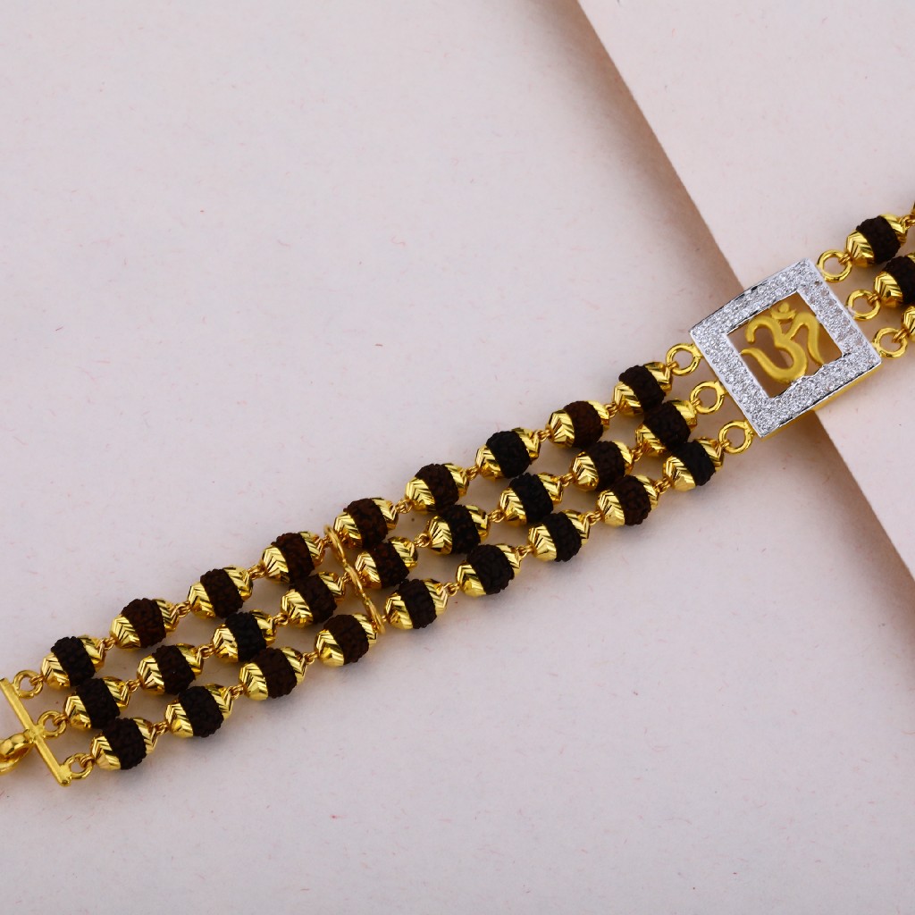 Rudraksha Gold Mens Bracelet-MRB02