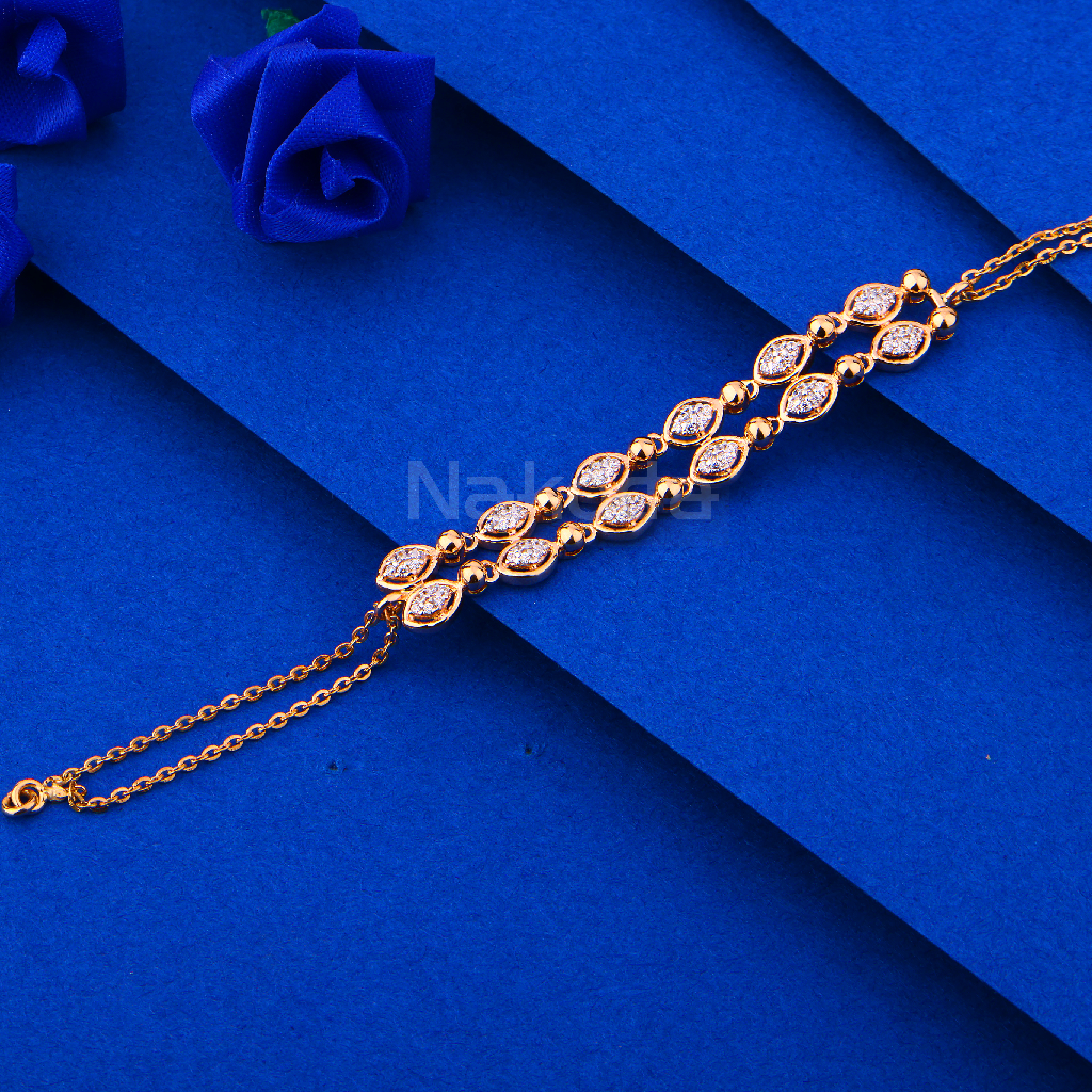 750 Rose Gold Designer Ladies Bracelet RLB108