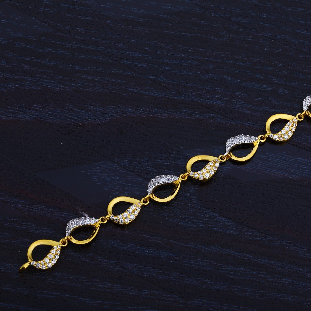 Gold 22K Cz Diamond Bracelet-LB43