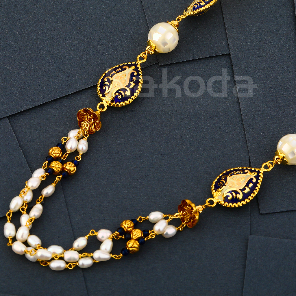 916 Gold Women's Hallmark Delicate Antique Chain Mala AC306