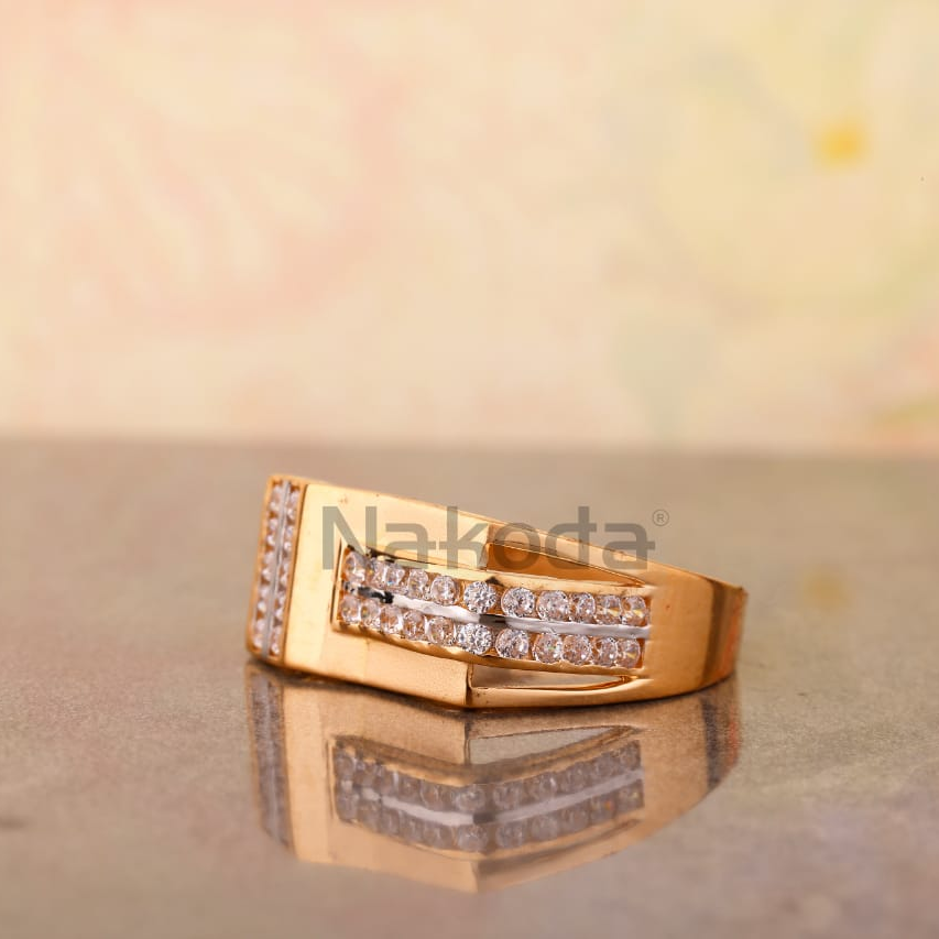 750 Rose Gold Hallmark Fancy Men's Ring RMR113
