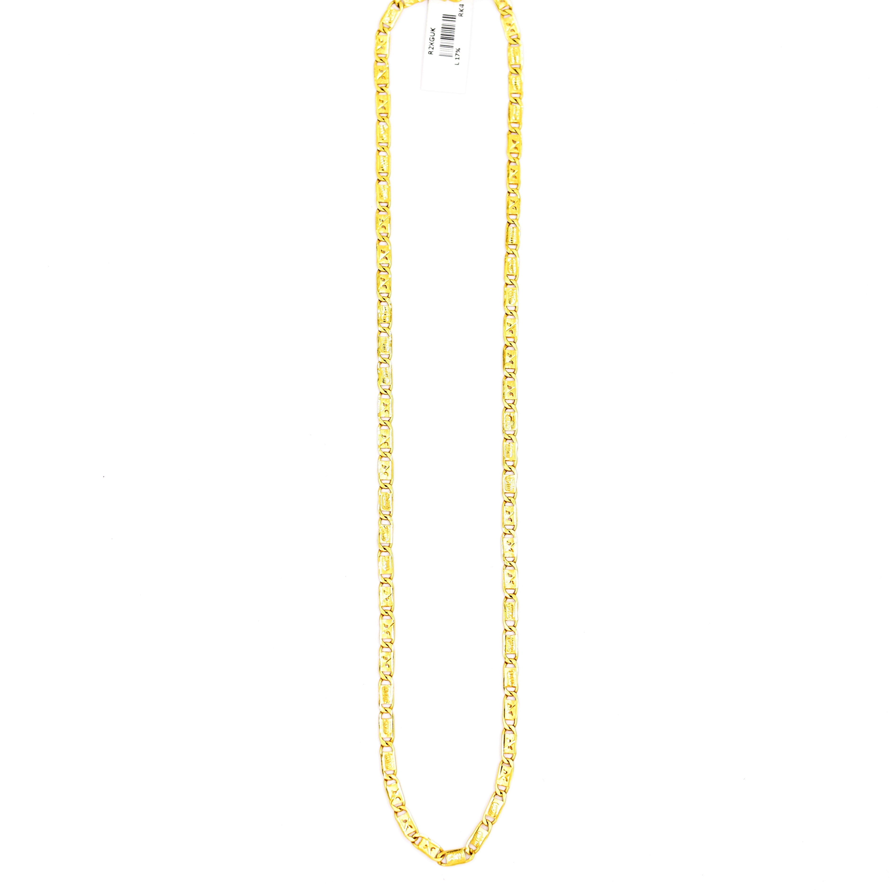 Edgy Hollow Gold Chain For Men