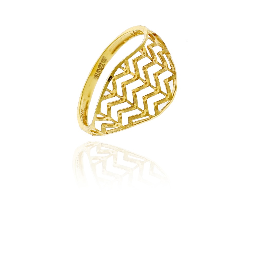 Wave Pattern 14ct Yellow Gold 6mm Wedding Ring – dotJewellery.com