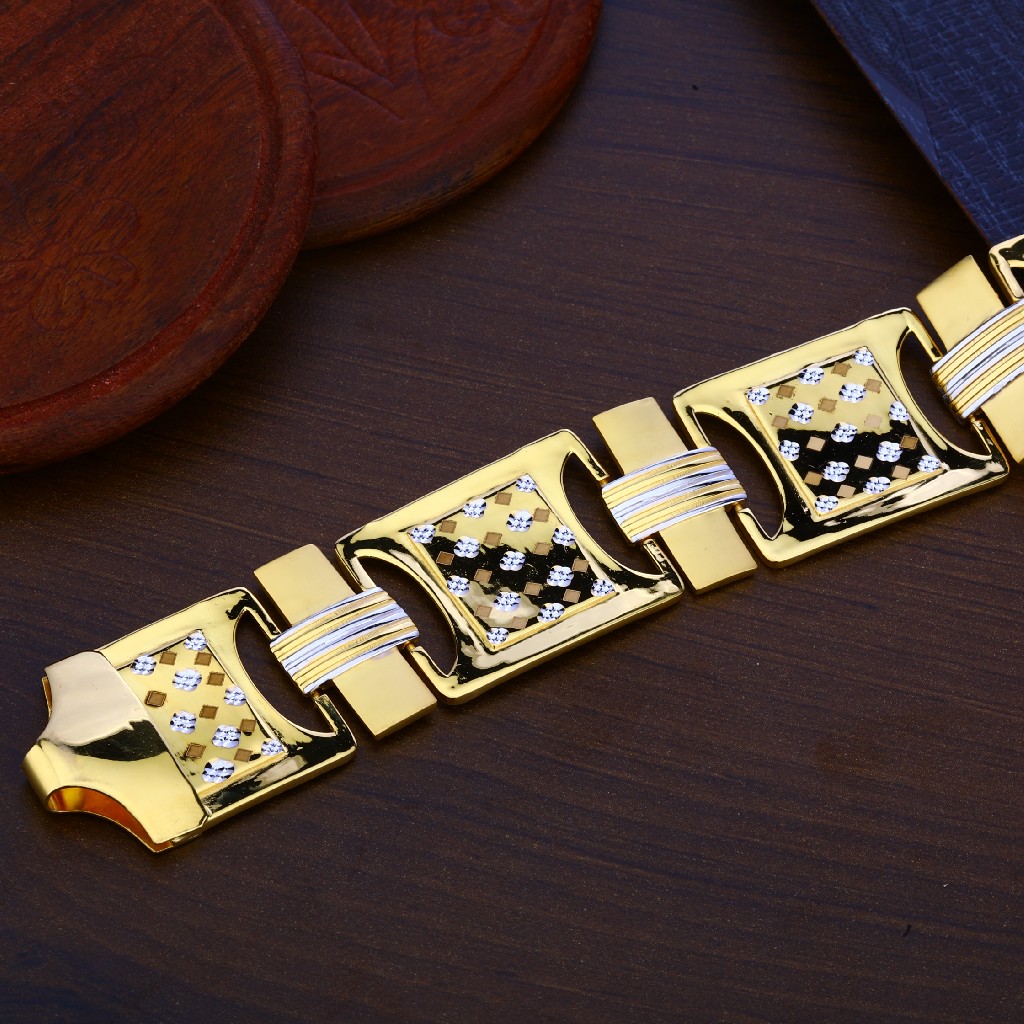 Mens Gold 22K Bracelet-MPB115