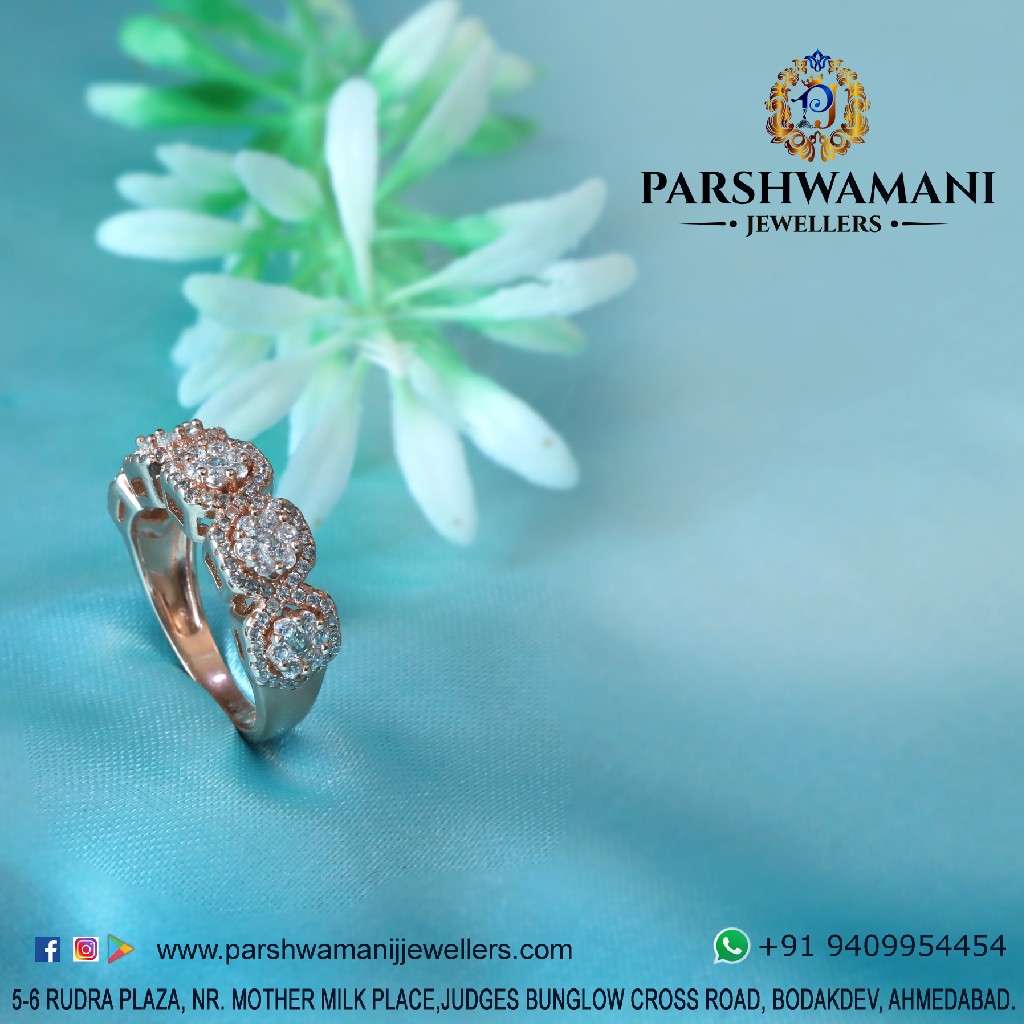 Buy quality 92.5 Sterling Silver Rose Plated Cz Ring for Women in Ahmedabad