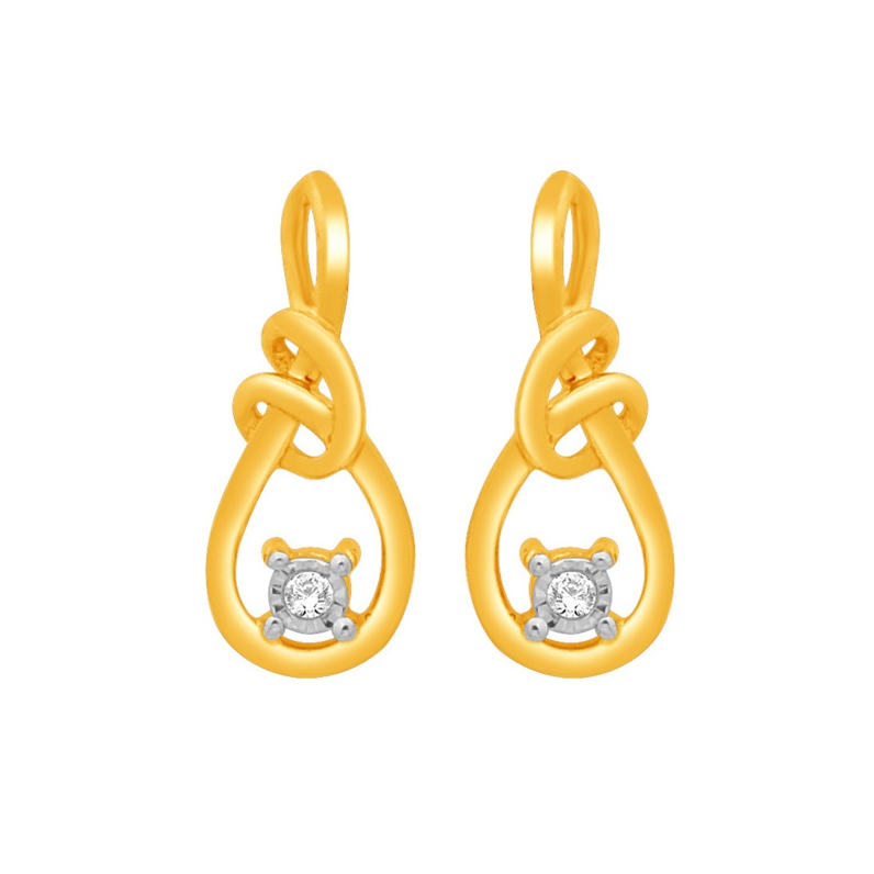 18K Gold Real Diamond Fancy Earring MGA - SDG0017