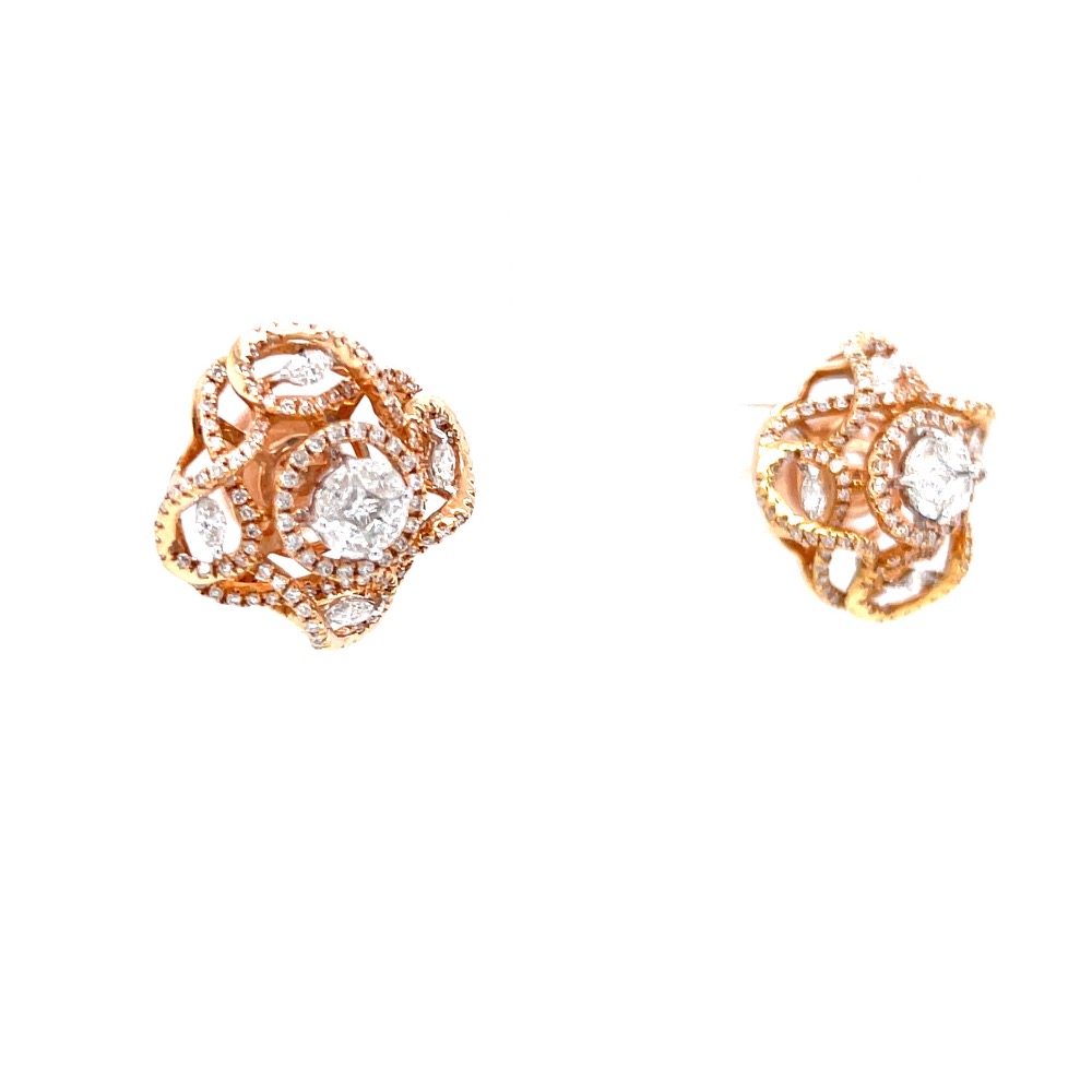 Aufwändig hallmarked diamond earring with fancy diamonds 7top22