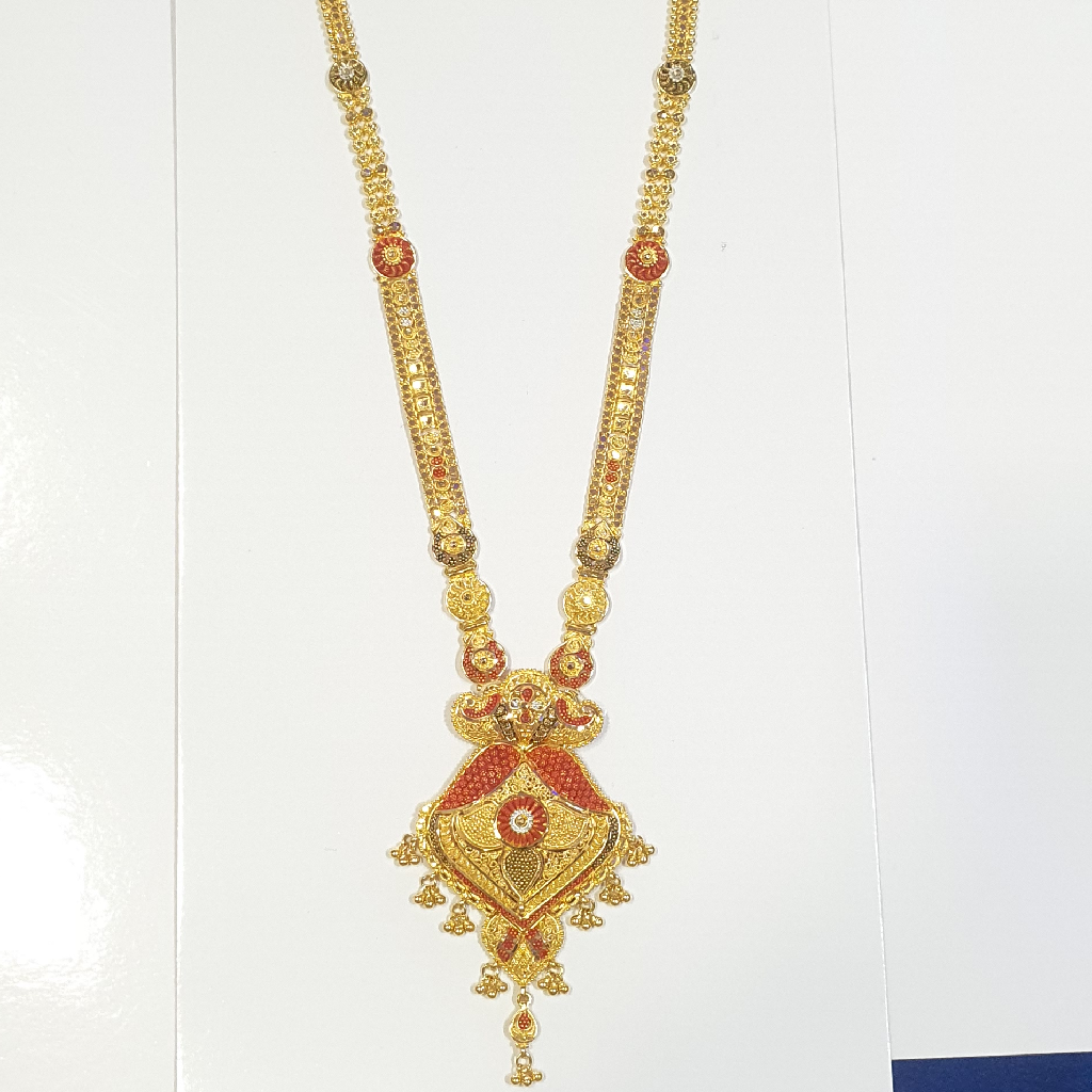91.6 Gold Kalakatti Long Necklace Set