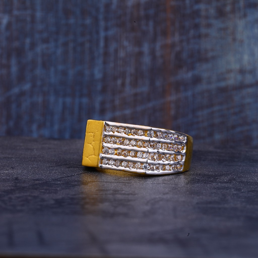 Mens 916 Gold Fancy Ring-MR252