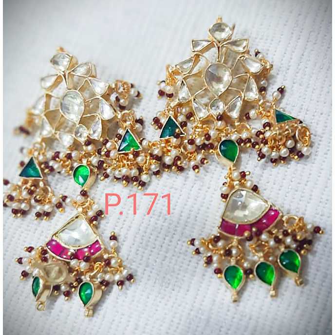 Pachi kundan earrings#986