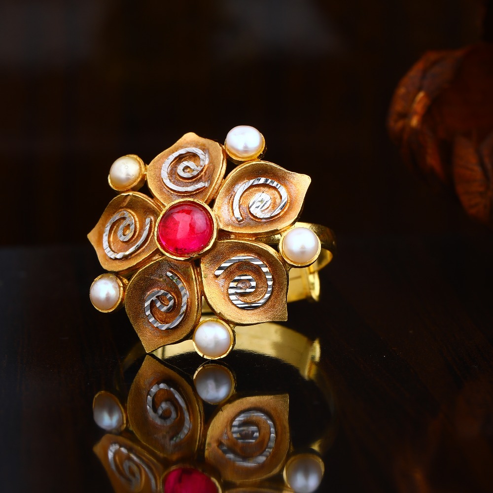 18KT Rose Gold Rajputi Ring 