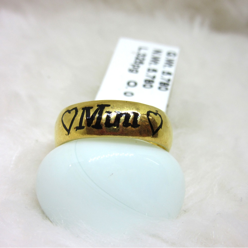 Personalized Name Ring in Real 14K Gold with Heart Tail Design | eBay