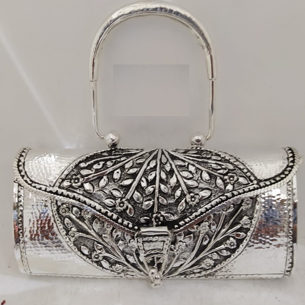 puran 925 pure silver handbag in snake skin texture.
