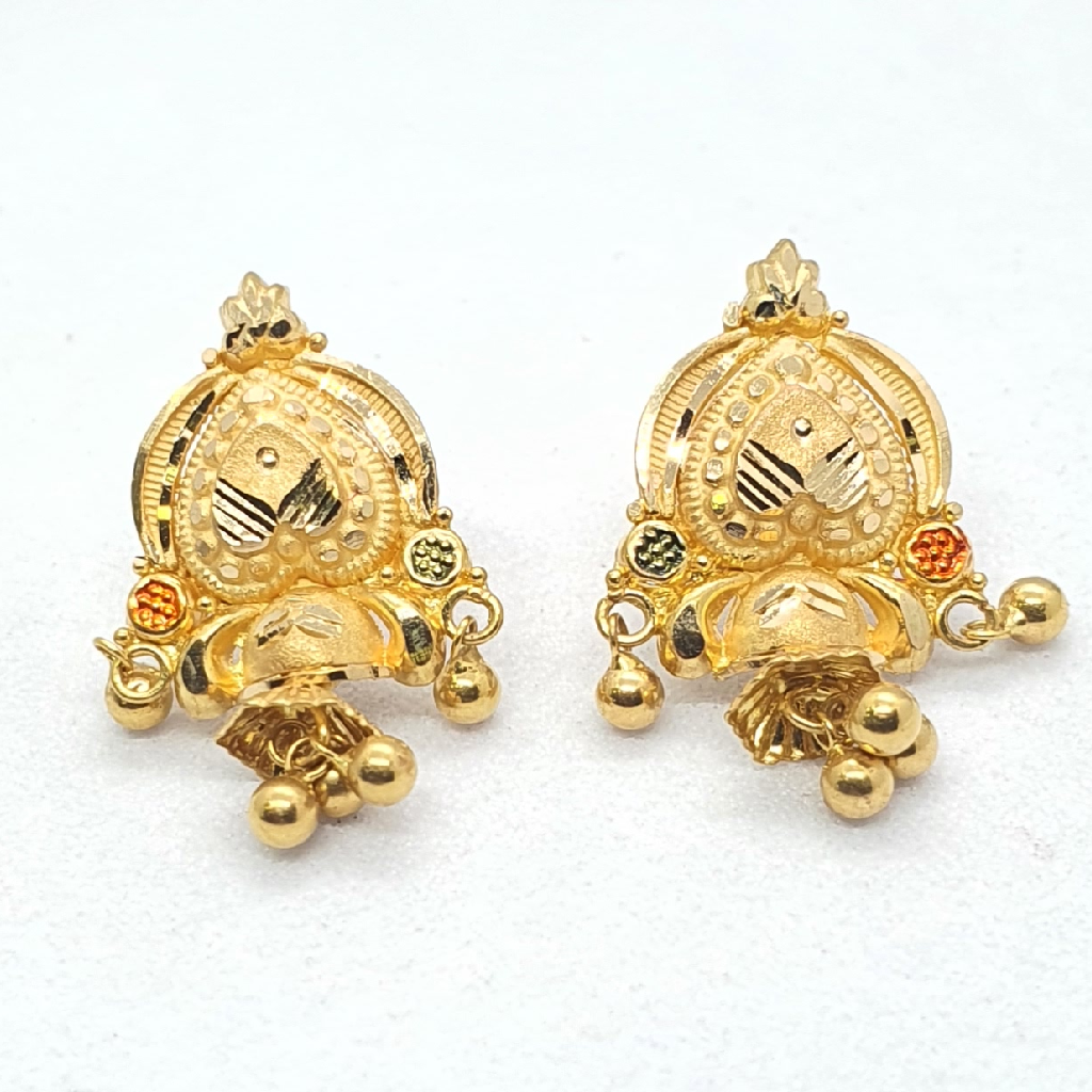 Gold Earrings  Gold Pendant Set by Laxmi Gold Palace Ranibennur