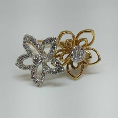 Real diamond Flower branded ladies ring