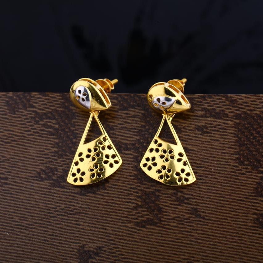 22KT Gold Hallmark Exclusive Ladies Plain Earring LPE269