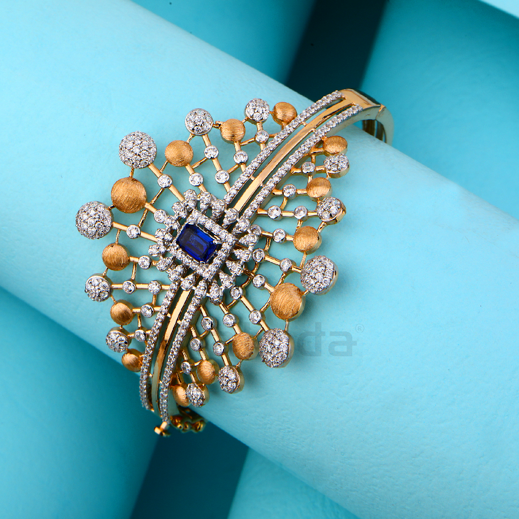 750 Rose Gold Delicate Ladies Kada Bracelet RLKB430