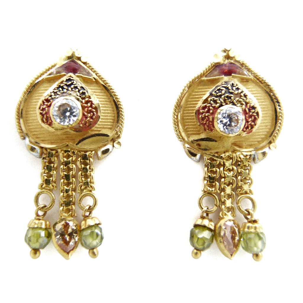 22K Gold Fancy Earring