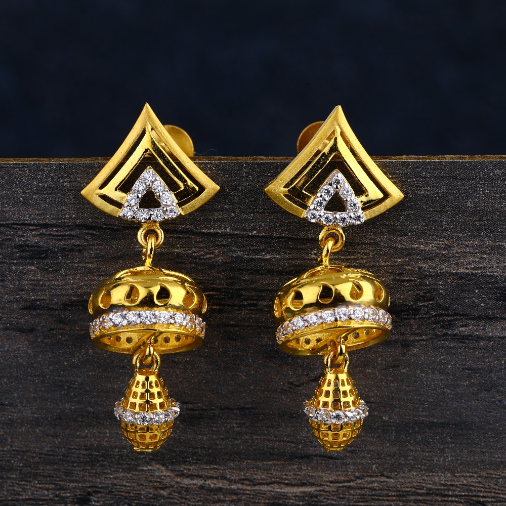 916 Gold Ladies Designer Jhummar Earring LJE341