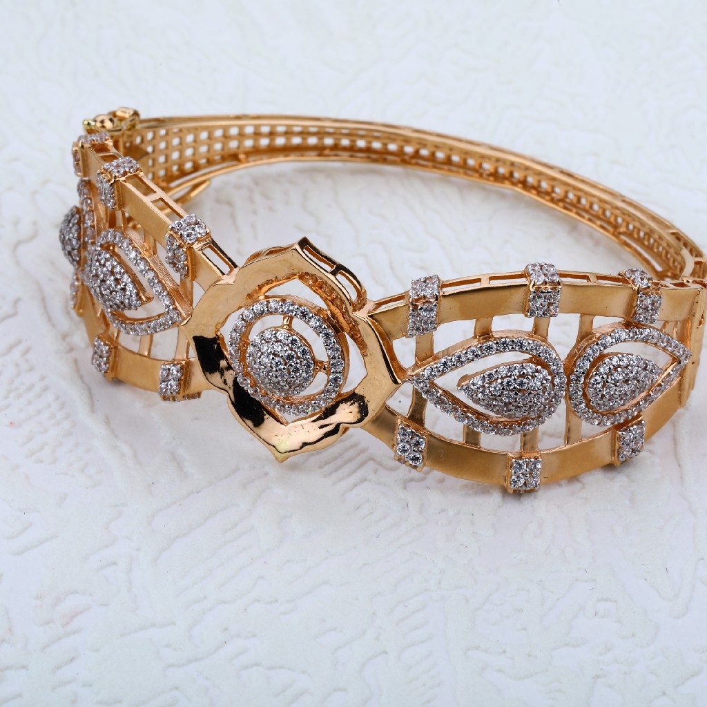 Ladies Rose Gold Cz Fancy Bracelet-RLKB15