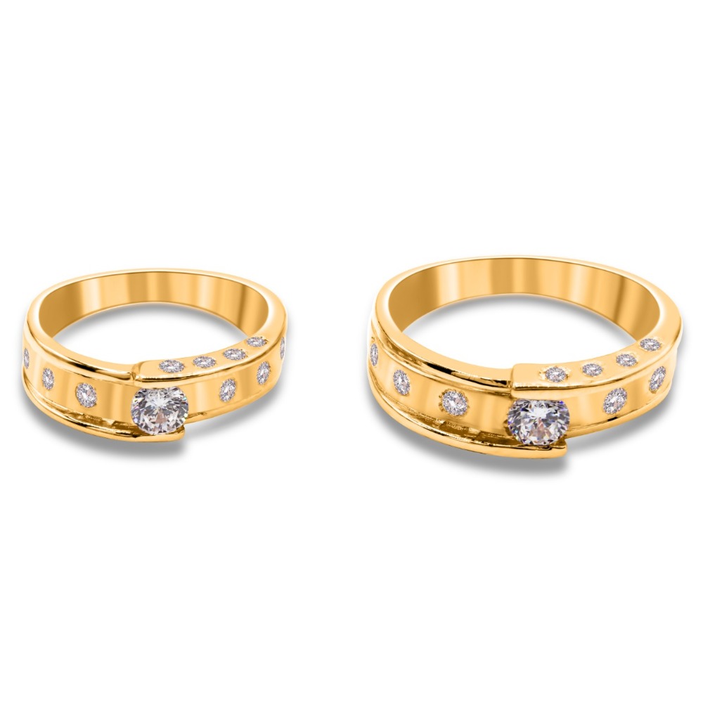 916 gold designer couple ring kv-r002