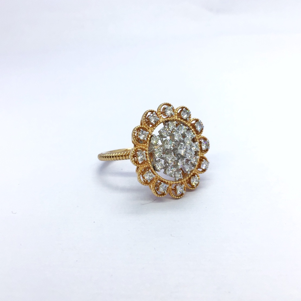 REAL DIAMOND FANCY RING FOR LADIES