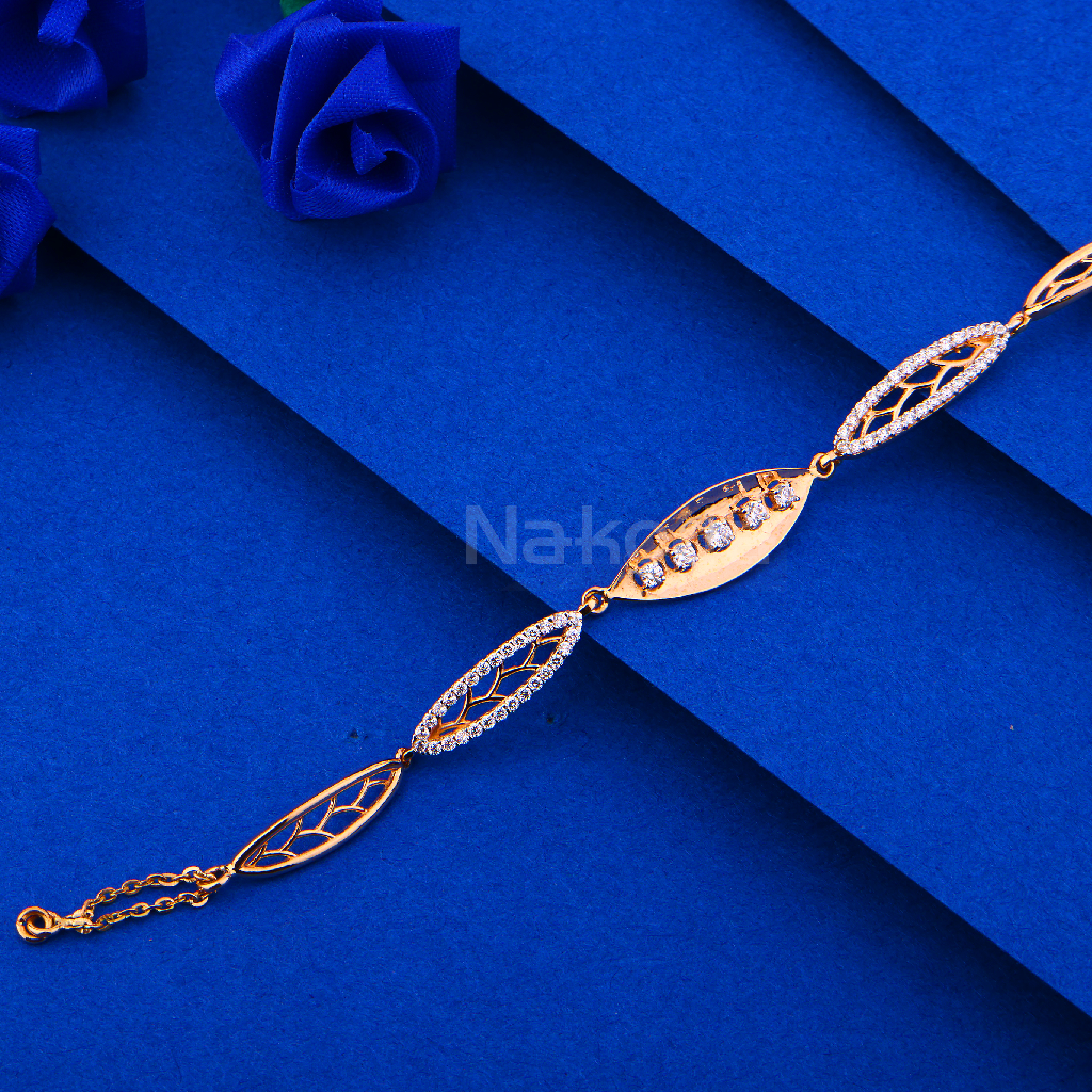 750 Rose Gold Hallmark Ladies Bracelet RLB102