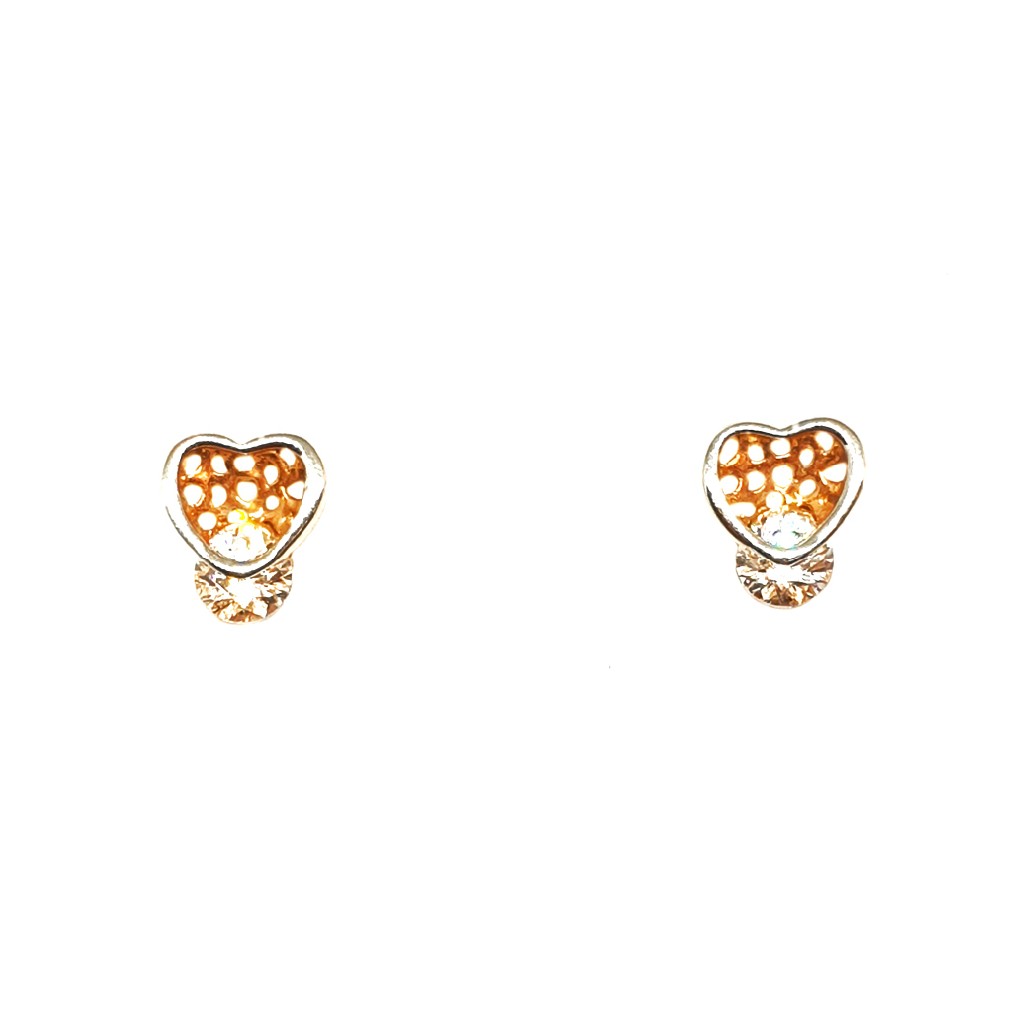18K Rose Gold Heart Shape Earrings MGA - BTG0015