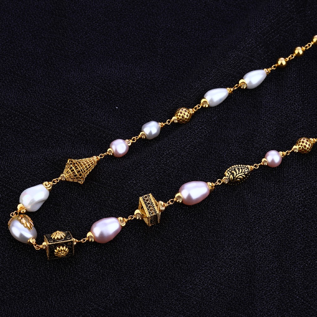 Ladies 22K Designer Gold Moti Mala-AC111