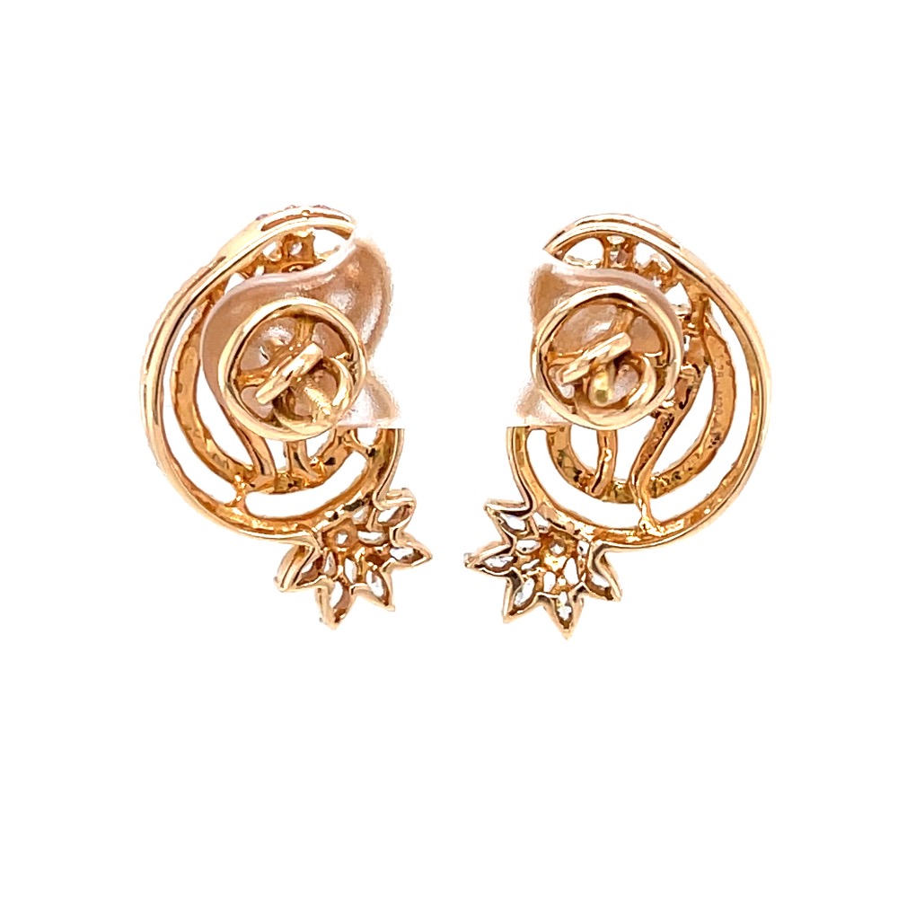 Étourdissante designer diamond earrings in 18k rose gold 9top87