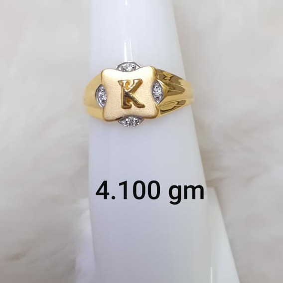 JewelersClub Accent White Diamond Initial Letter Ring for Women |  Customizable Sterling Silver K Alphabet Monogram Ring for Girls | Cursive  Script Capital Letters | Personalized Jewelry Gift for Her - Walmart.com