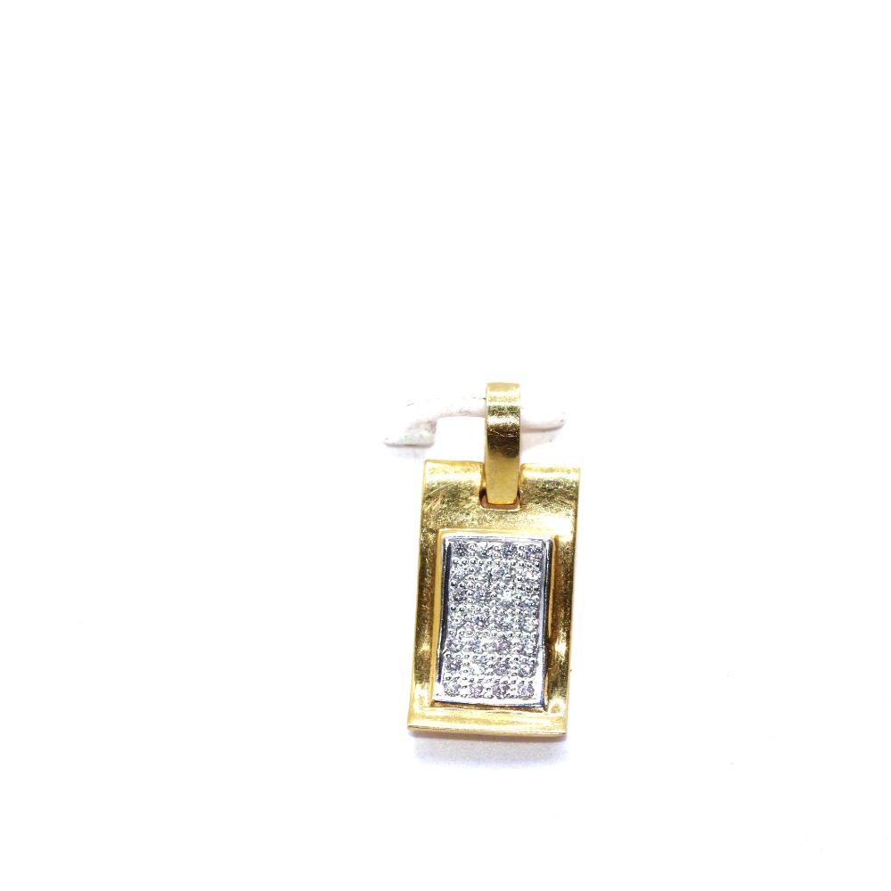 22KT / 916 Gold Square Plain Pendant For men PNG0113