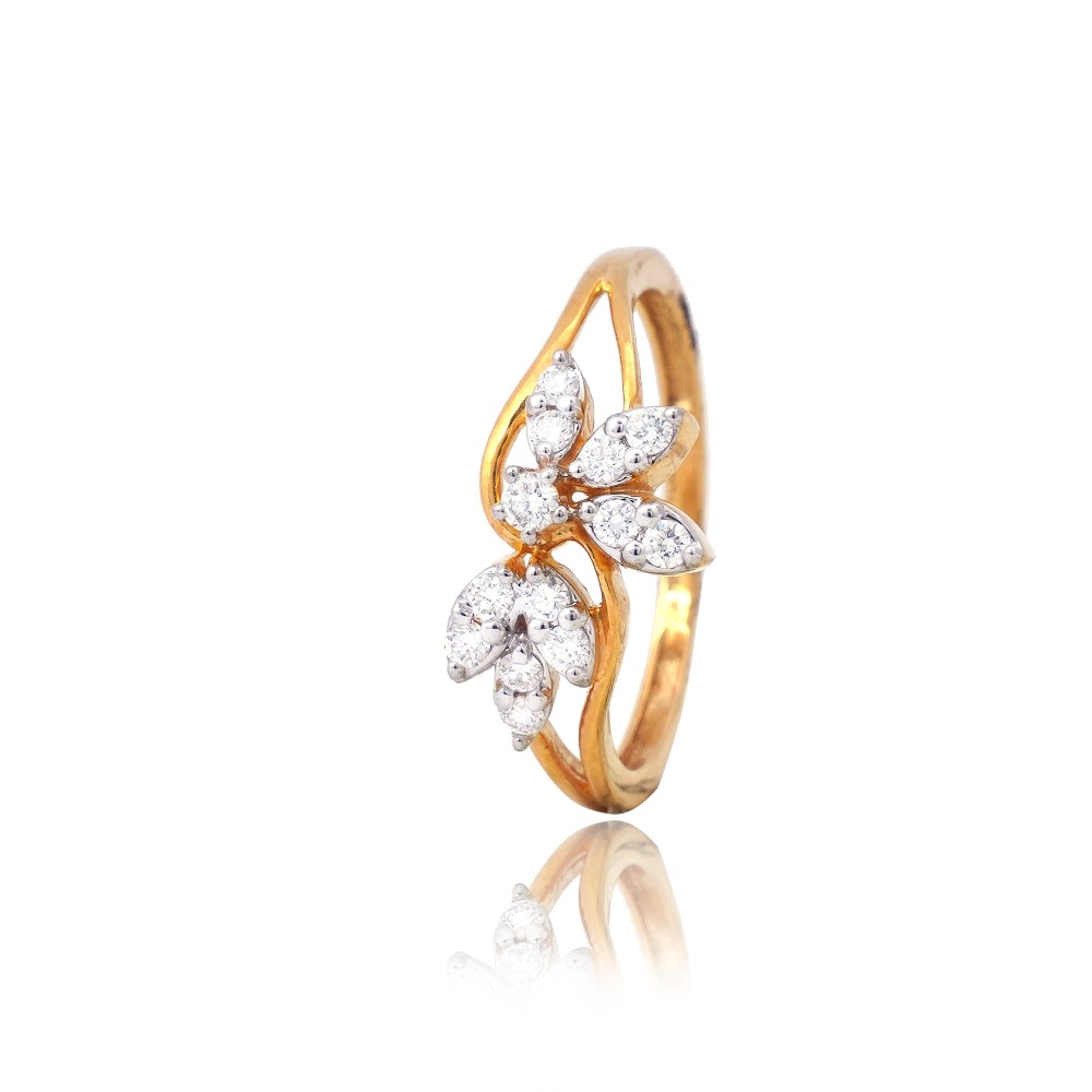22K Gold Diamond Ring For Daily Wear