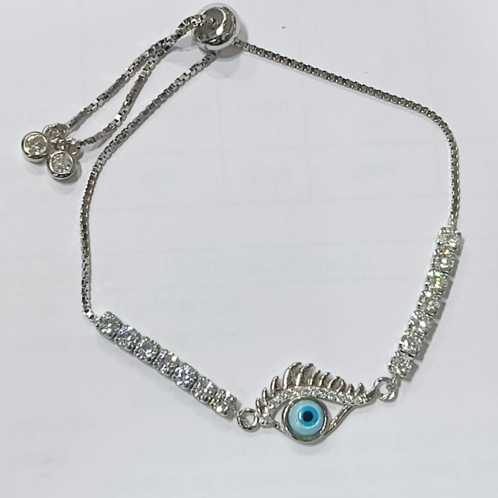 92.5 Silver Evil Eye Bracelet For Women