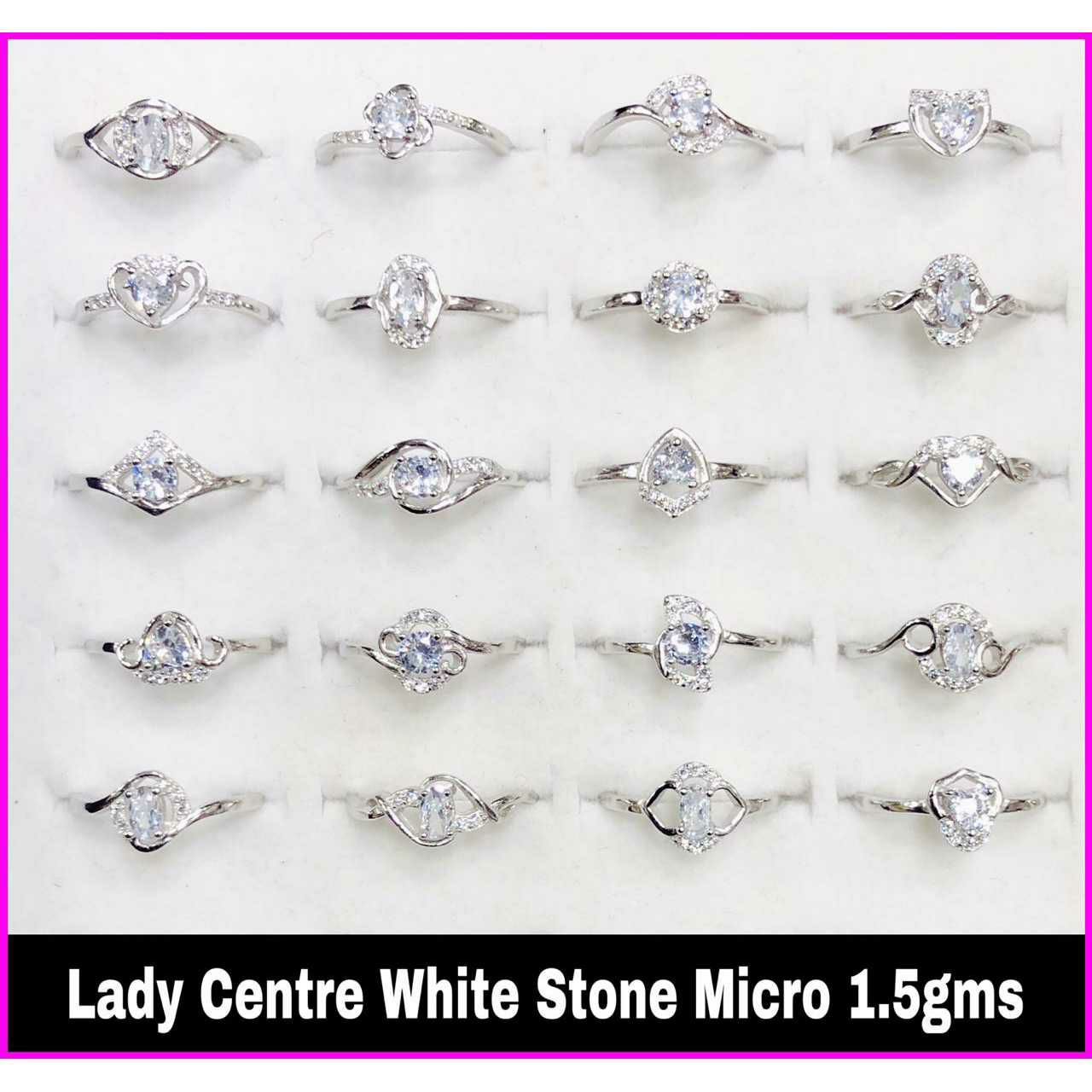 Twisted Design White Stone Silver Ring - Varam Jewels