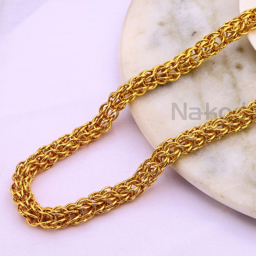 22kt gold cz hallmark gorgeous mens choco chain mch705