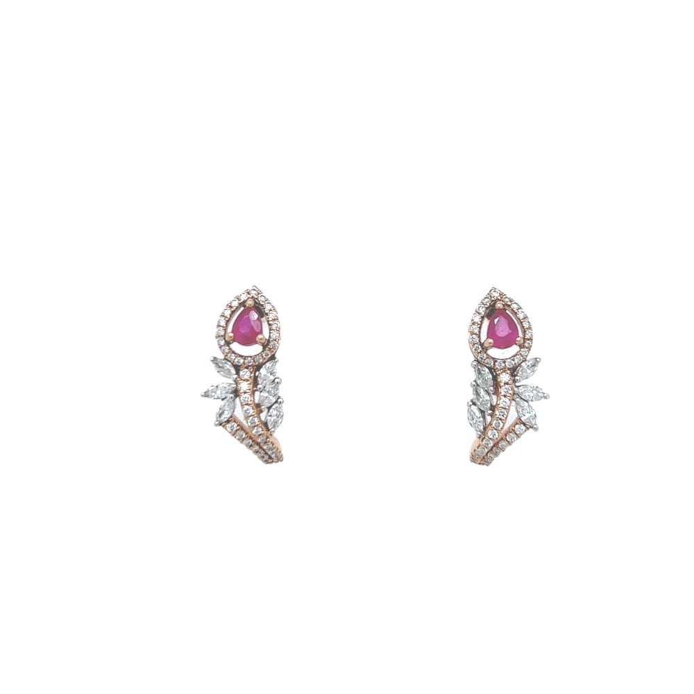 Traditional Floral Diamond Stud Earrings