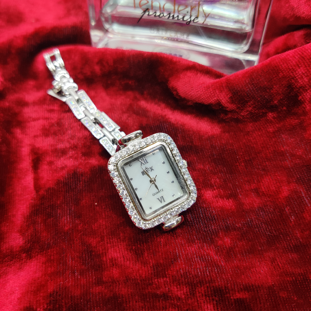 92.5 sterling silver Watch for Ladies with cz studded