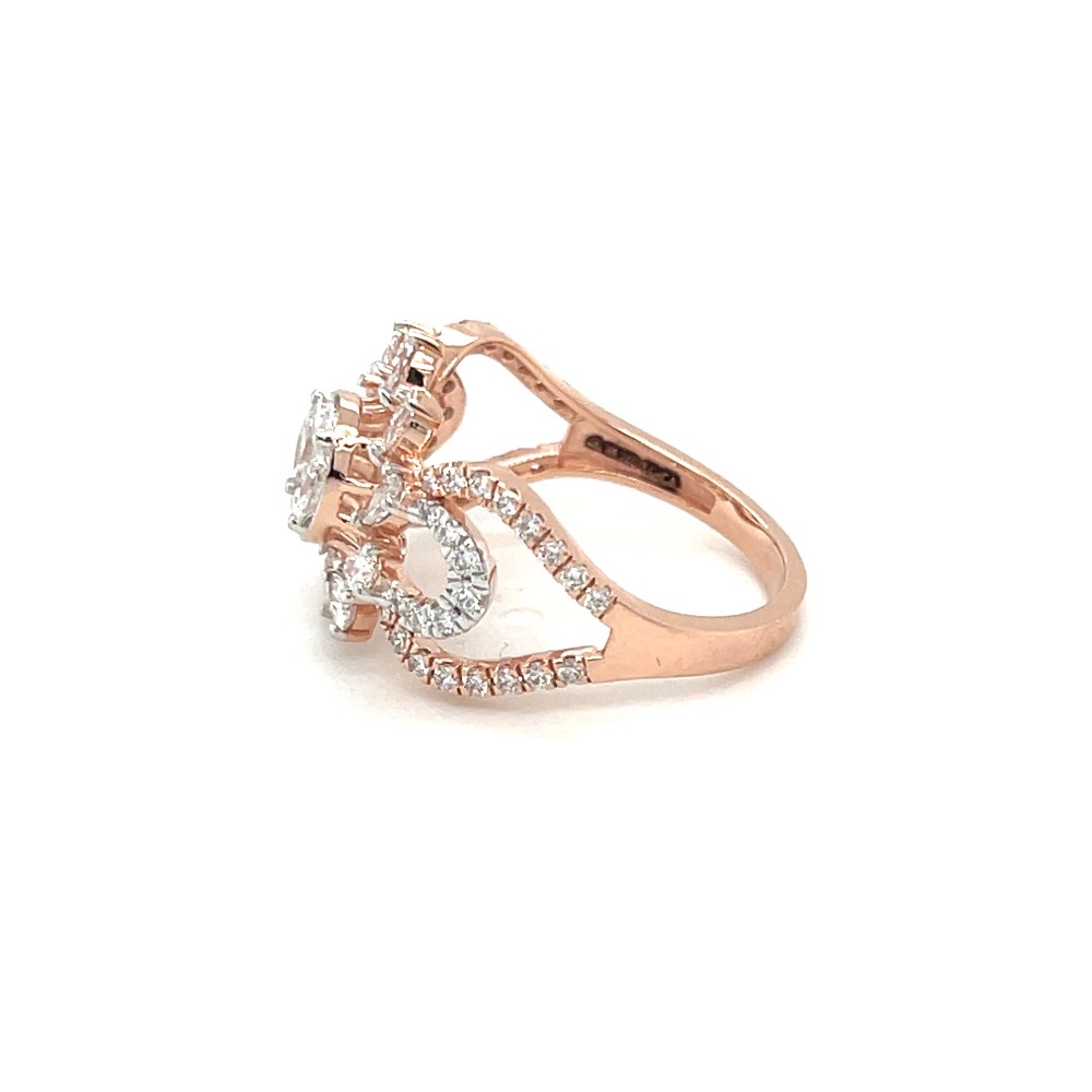 Royale Flower Diamond Ring For Occasional Wear