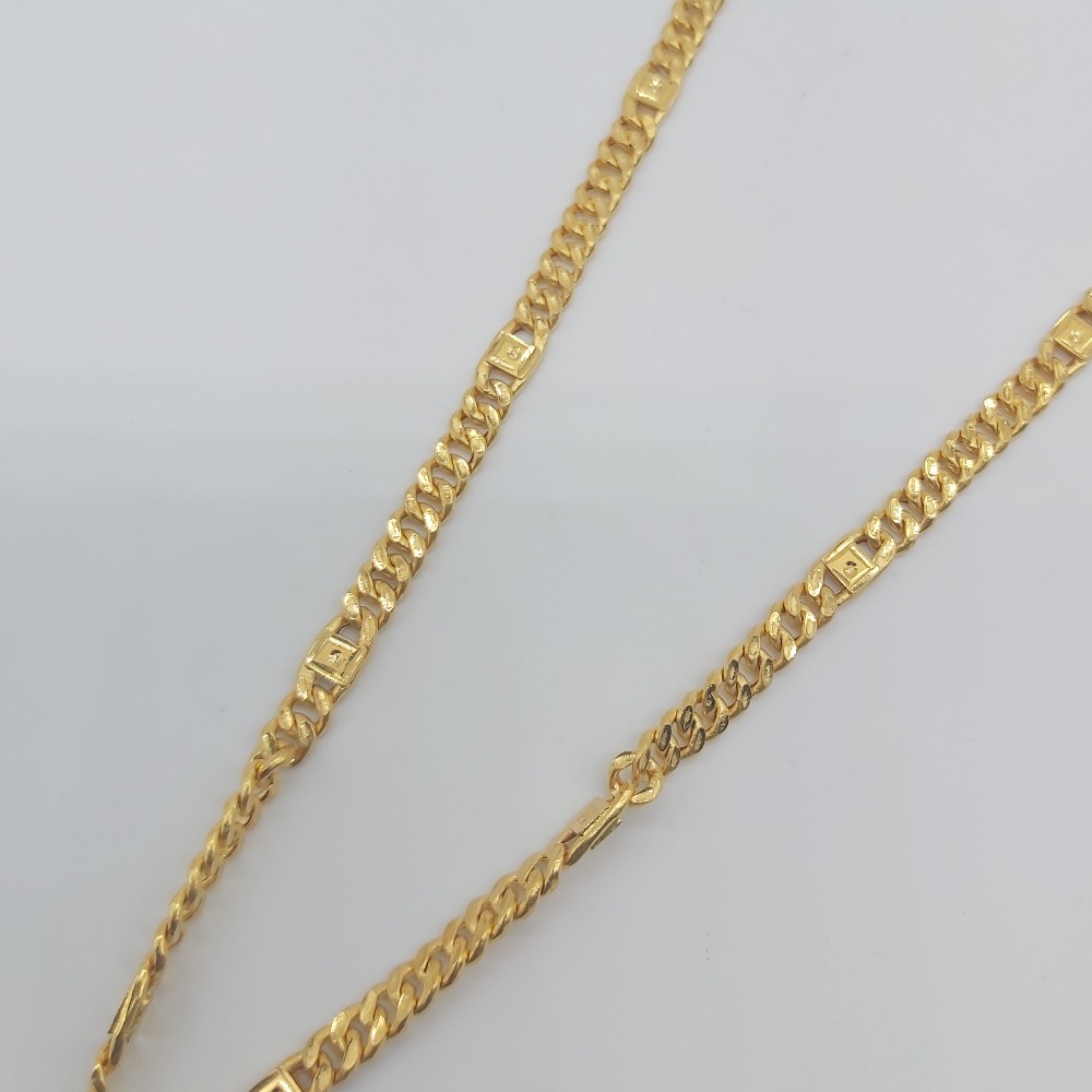 Gold hollow gents chain