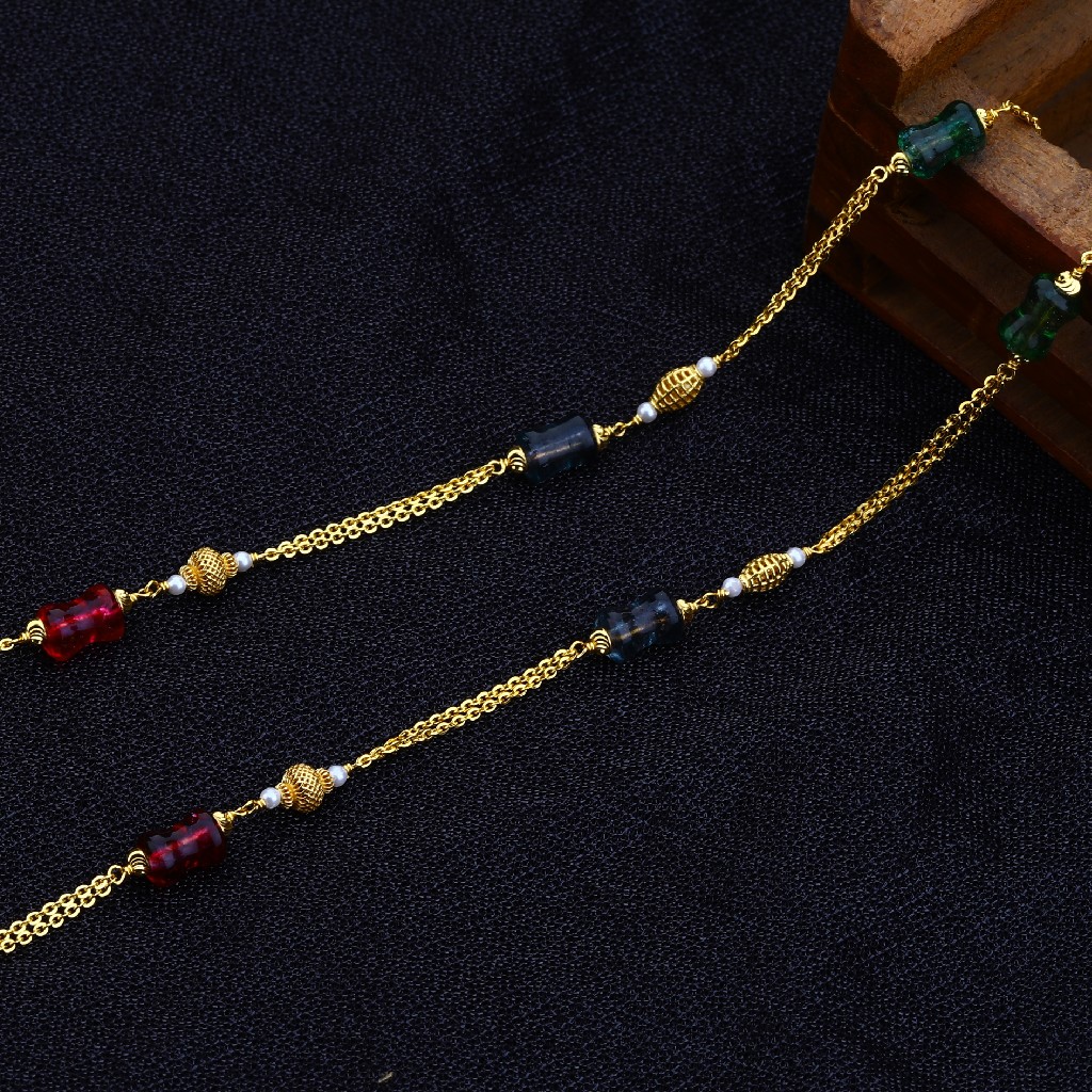 22kt Gold Hallmark Women's Antique Chain Mala AC139